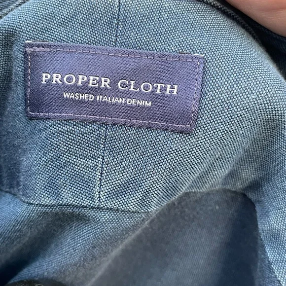 Proper Cloth Italian Denim, 100% Cotton, Button Down, EUC